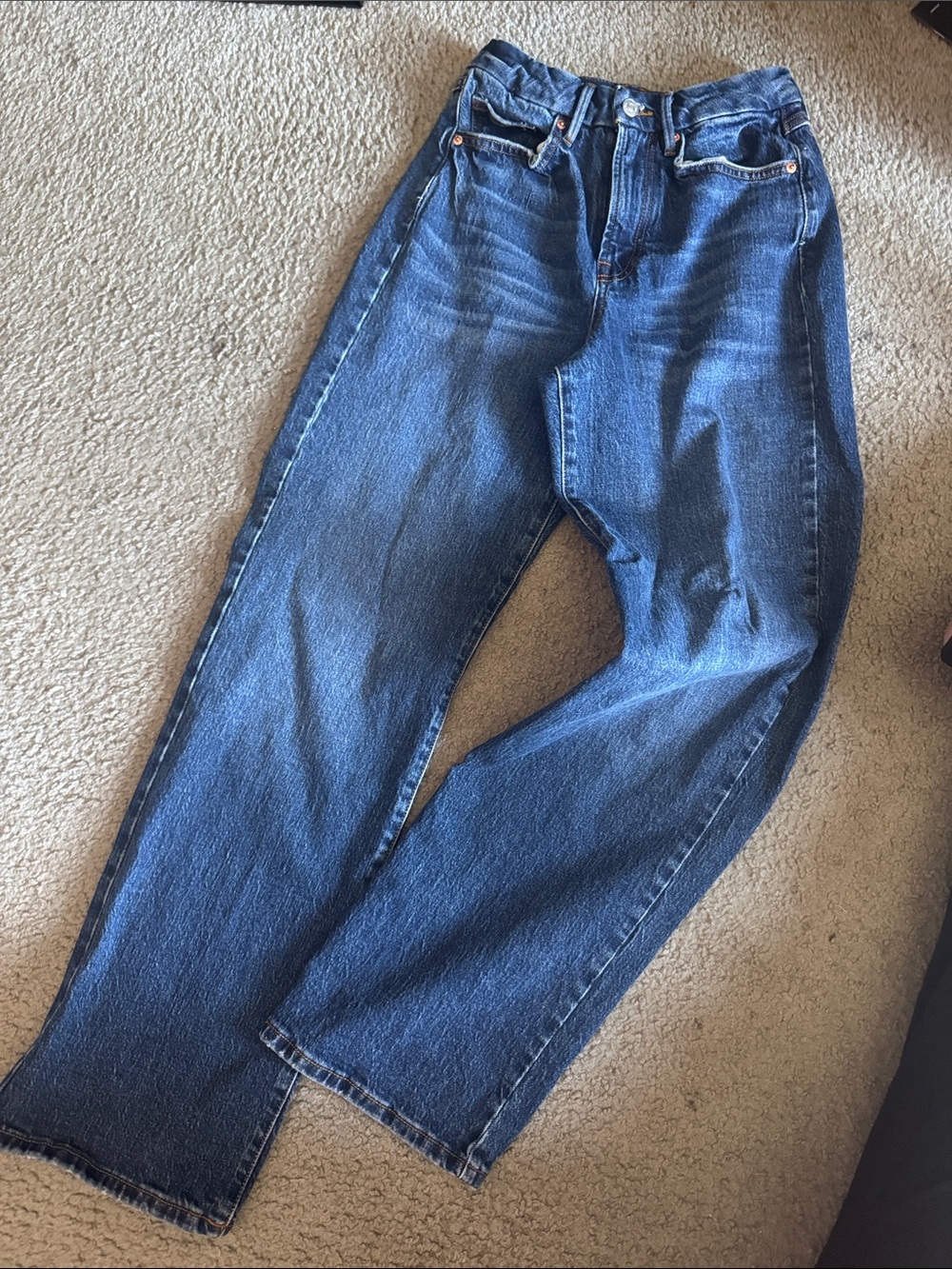 Forever 21 Men's Dark Blue Relaxed Denim Jeans